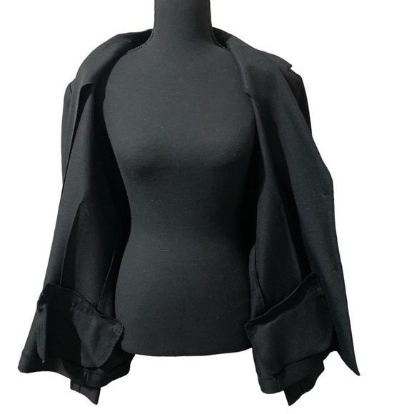 Vintage Black Blazer Alfred Dunner Two Button Oversized Long Blazer Size 18 - Picture 4 of 8